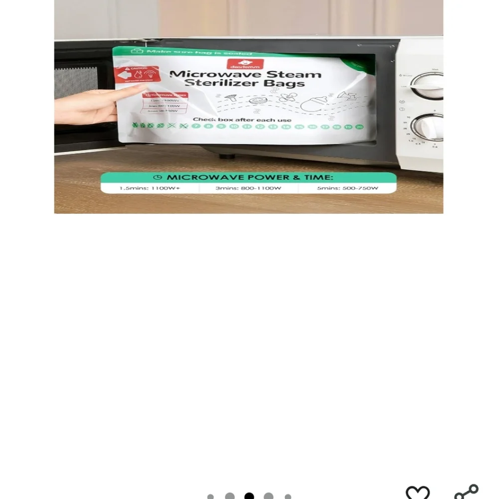 Green Microwave Steam Sterilizer Bags